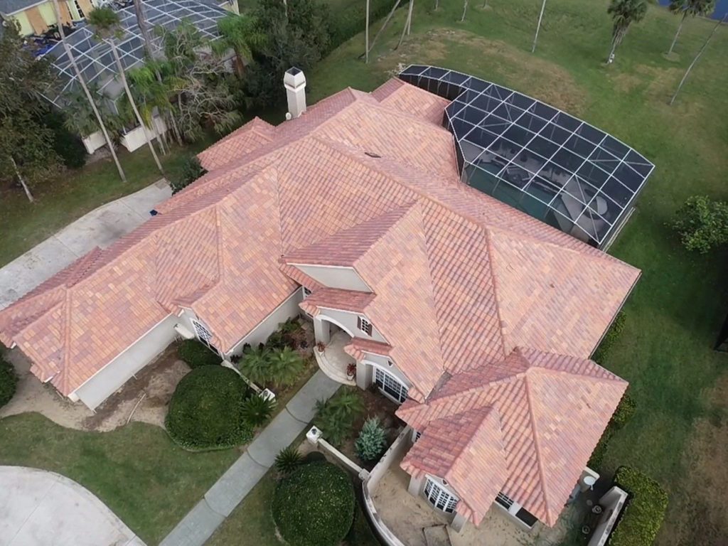 Overhead view of house